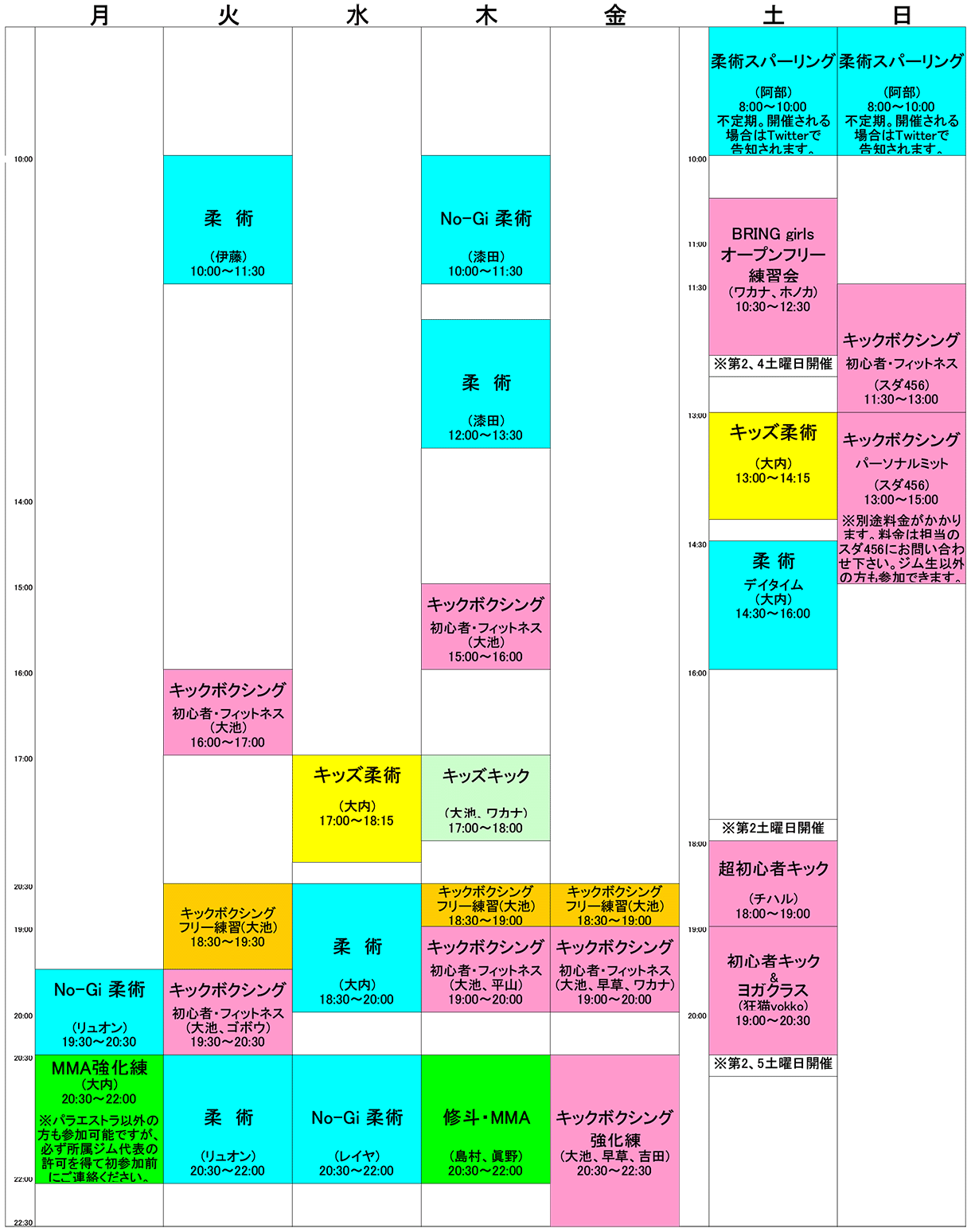 パラエストラ綾瀬スケジュール