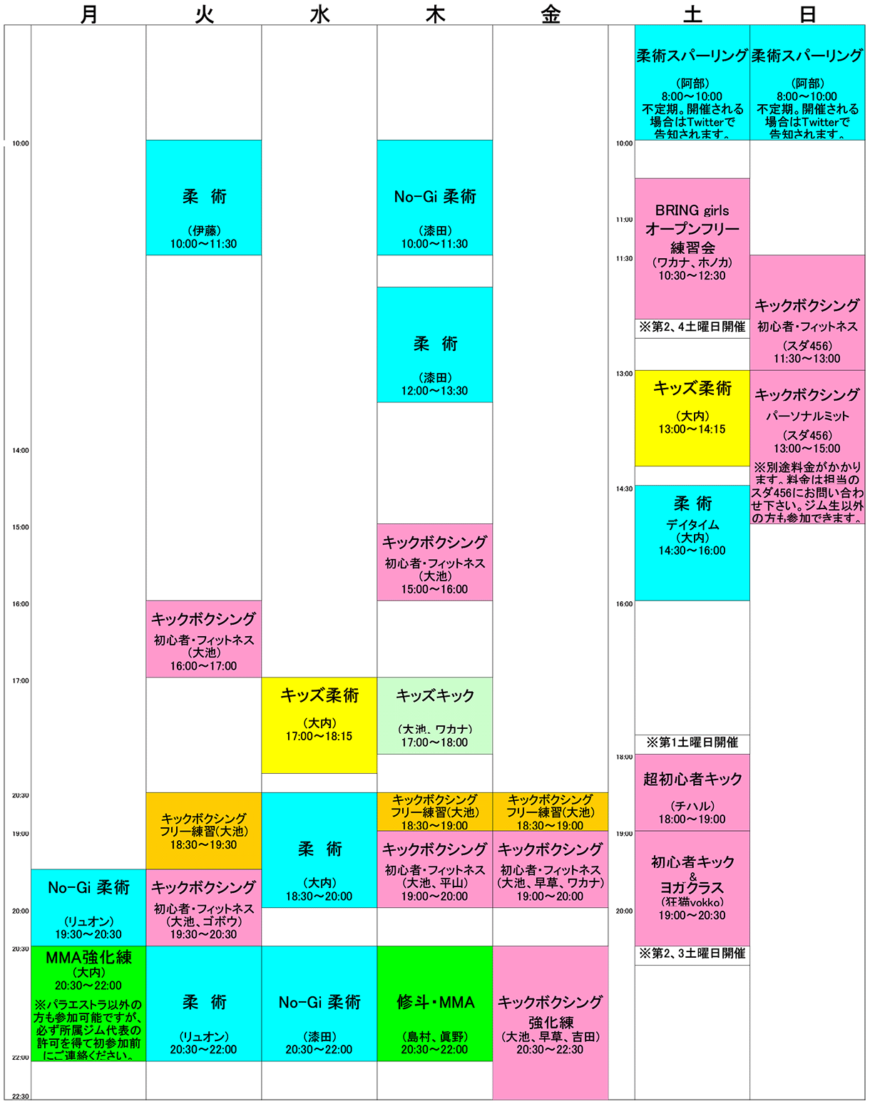 パラエストラ綾瀬スケジュール